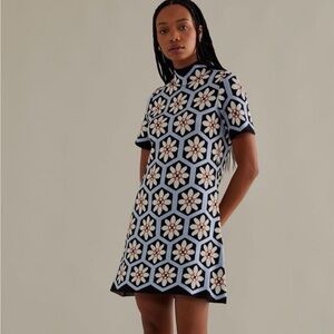 Anthropologie Nina Short Sleeve Mini Dress